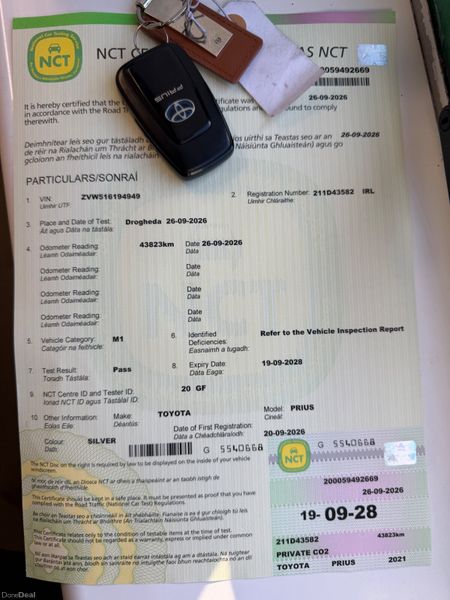 2021 Toyota Prius 1.8 Petrol Hybrid Automatic 43K 399321696