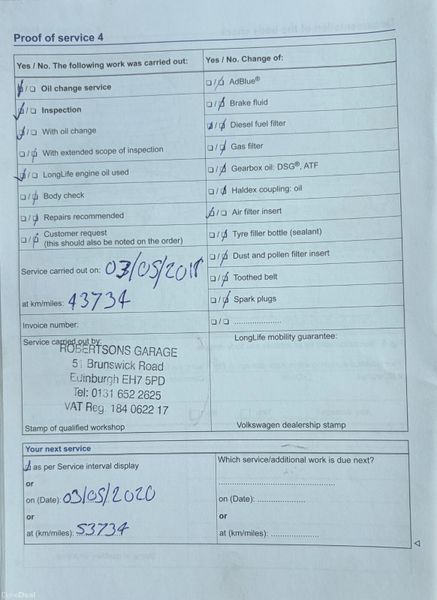 2014 VW Golf 1.6TDI BLUEMOTION Nct 09/27 Tax 10/26 399525768