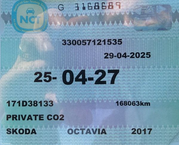 2017 Skoda Octavia 1.6 TDI COMBI Nct 04/27 399716688
