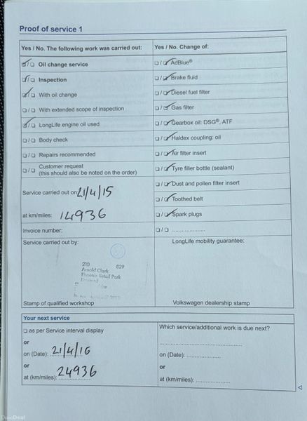 2014 VW Golf 1.6TDI BLUEMOTION Nct 09/27 Tax 10/26 400080550