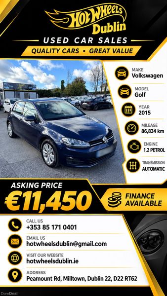 2015 Volkswagen Golf 1.2L Auto Low Miles Fresh NCT 401082042