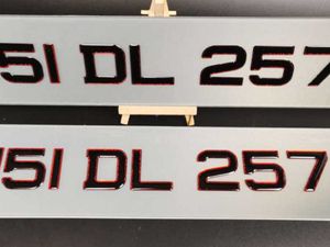 Pair of Tinted 3D Gel Number Plates - Image 2