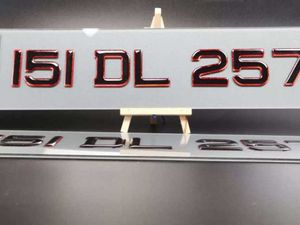 Pair of Tinted 3D Gel Number Plates - Image 3