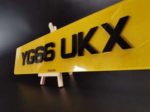 Pair of 4D Black Number Plates - Image 4