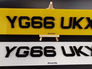 Pair of 4D Black Number Plates - Image 2