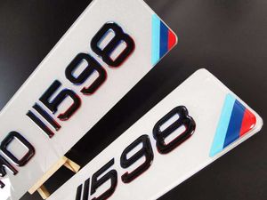 Pair of 3D Gel M-Sport Style Number Plates - Image 2