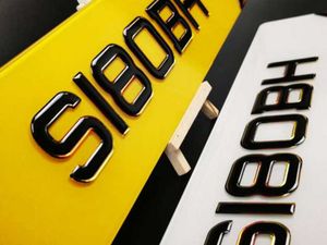 Pair of 3D Gel German Style Number Plates - Image 3