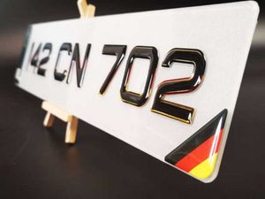 Pair of 3D Gel German Style Number Plates - Image 4
