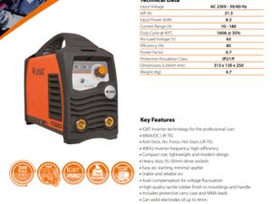 Jasic 180amp Inverter Welder **5 Year Warranty**** - Image 2