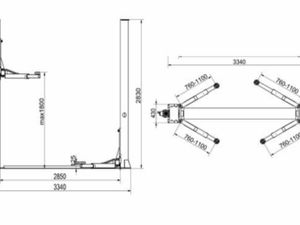 PACINI 2 Post lift 4000kg - Image 4