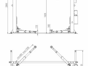 Pacini 2 Post Lift 4000kg Heavy Duty - Image 2