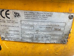 2016 JCB 8014 Digger - Image 2