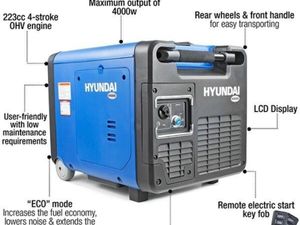 Hyundai 4000W Petrol 4.0kW Portable Generator - Image 4