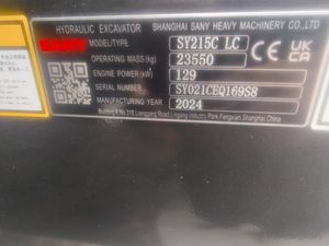 New Sany SY215C Excavator for Sale - Image 3