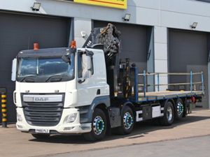 DAF CF460 8X2 FLAT WITH HIAB X-HIPRO 658 CRANE - Image 3