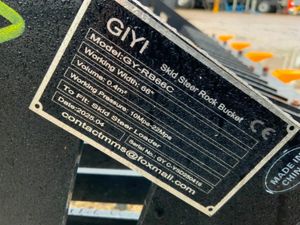 UNUSED SKID STEER STONE RAKE / BUCKET....318wa - Image 4