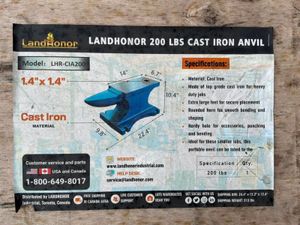 UNUSED / NEW   CAST IRON ANVIL......90kg.......349 - Image 3