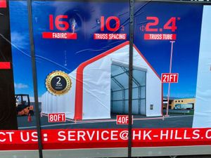 80ft x 40ft x 21ft INDUSTRIAL STORAGE SHED.....435 - Image 2