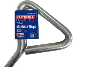 Faithfull Manhole Keys (Pair) 520MM - Image 3