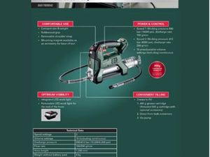 METABO Cordless Grease Gun 18V (Bare Unit) - Image 4