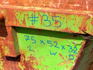 2 yard yrd chain lift builders rubbish rubble skip - Image 3