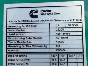 New Cummins 14.7kVA Single Phase Diesel Generator - Image 4