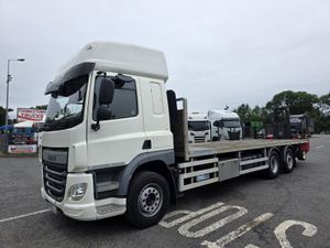 2016 DAF CF 330 6X2 rear steer with 27ft flat body - Image 3