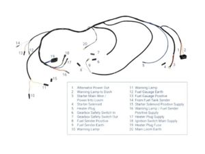 Wiring Loom Massey Ferguson 135 Alternator Type - Image 2
