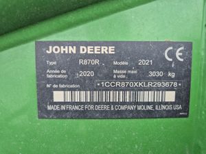 John Deere R870R 2021 - Image 3