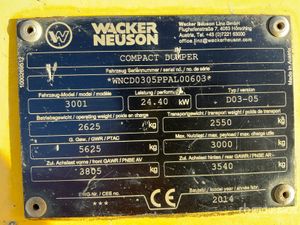 2014 Wacker Neuson 3001 3 ton 4x4 Swivel Dumper - Image 4