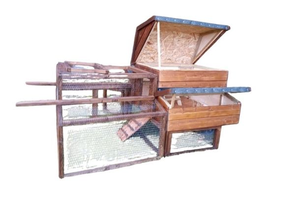 Timber hen ark & cage pen on wheels chicken coop for sale in Armagh for ...