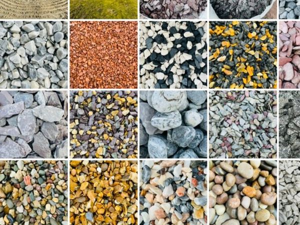 Plum slate stone cobbles pebbles rocks boulders - Main image