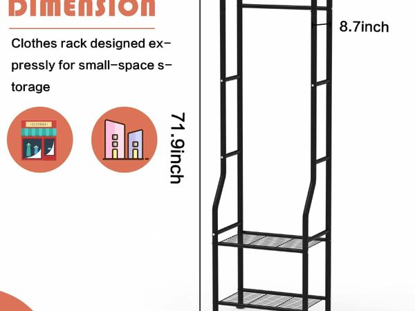Narrow Clothes Rack - Clothing with 3 Tier Metal for sale in Co. Dublin ...