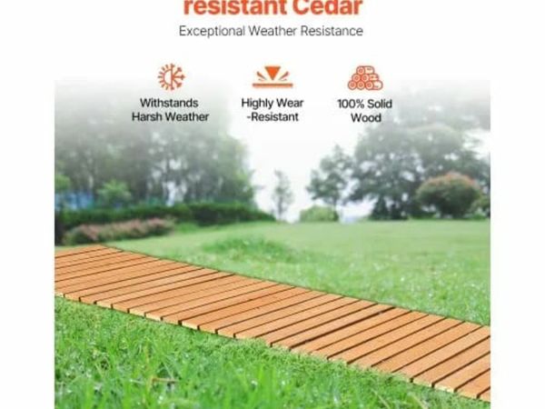 8 ft L x 17 in W Curved Wooden Garden Pathway Roll for sale in Co ...