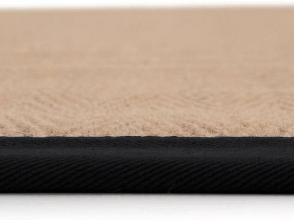 Jute Black Cotton Bordered Rugs Brown Beige for sale in Dublin for €179 ...