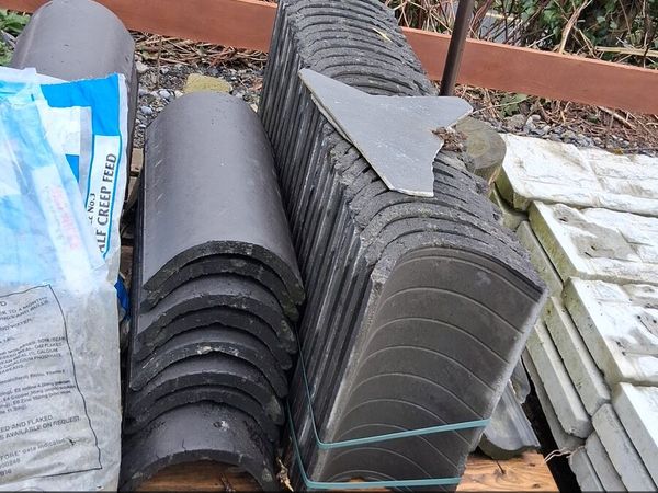 Black pan tiles, concrete panels, ridge tiles for sale in Offaly for € ...