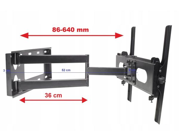 Tv Wall Mount Bracket Tilt Swivel Long Arm 32