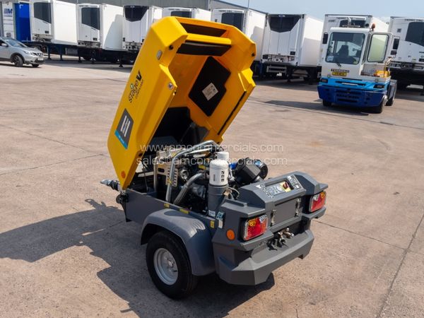 (CHOICE OF 4) ATLAS COPCO SINGLE AXLE COMPRESSOR - Main image