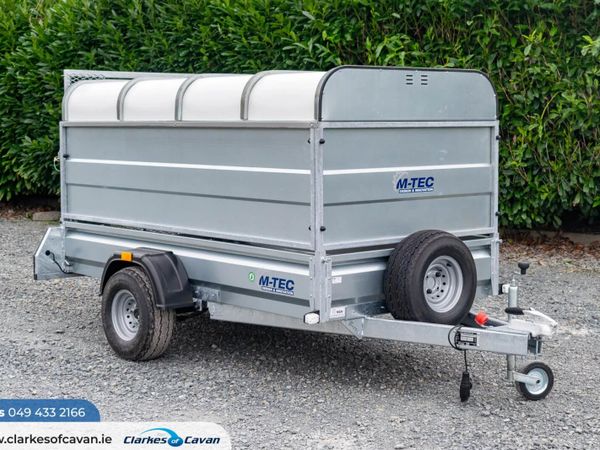 M-Tec 8ft x 4ft Trailer with Rear Gate & Canopy - Main image