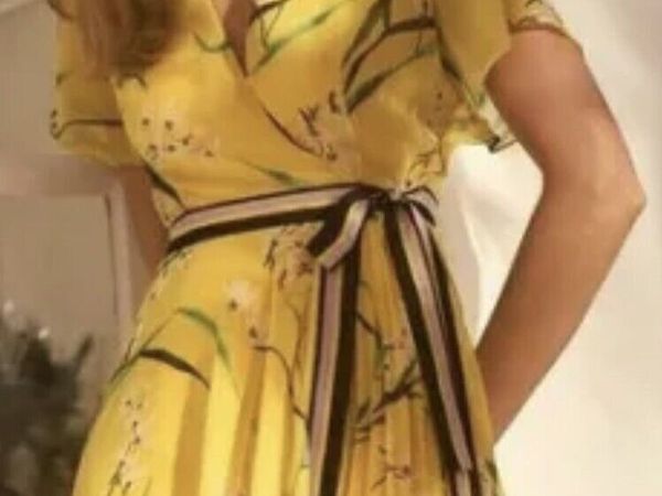 BNWoT Karen Millen Yellow Floral Wrap Dress - Main image