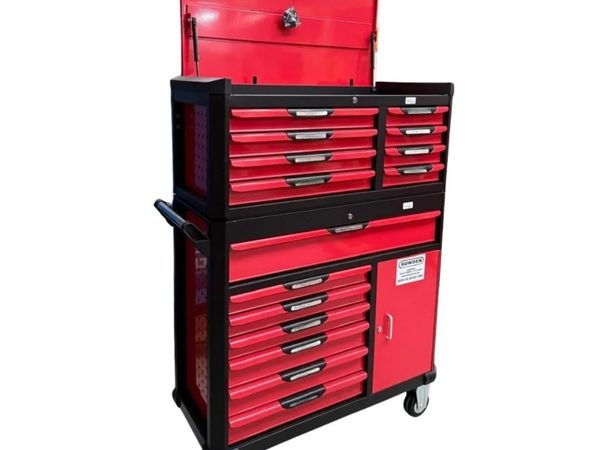 Red 15 Drawer Toolchest Rolling Cabinet 42" - Main image