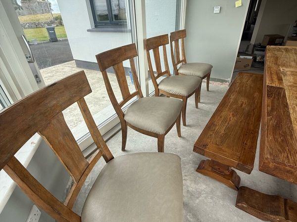 4 x dining chairs - Rustic style - Main image