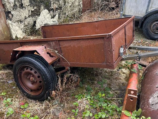 6 x 4 steel car trailer. - Main image