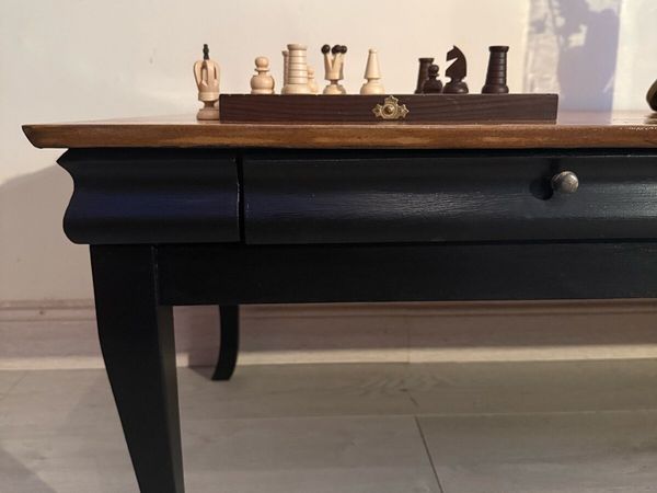 Black & Timber Refurbished Coffee Table - Main image