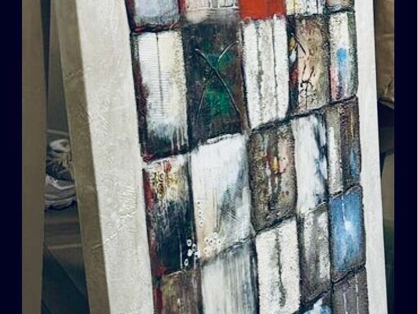 Hand Painted Textured Abstract Cavans 125x90cm - Main image