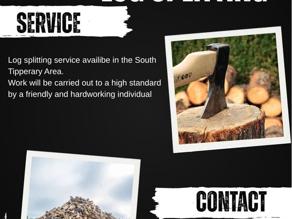 Log splitting service available in South Tipperary - Main image