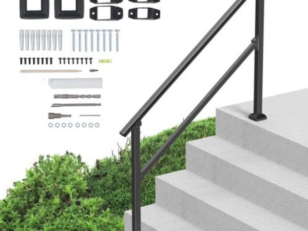 Handrails for Outdoor Steps, 4-5 Step Stair Hand R - Main image