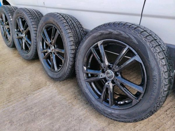 18" VW Tiguan / Audj A3 black alloys with tyres - Main image