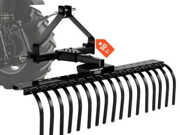 127 cm Lanscape Rock Rake, 3-Point Tow Behind Land - Main image