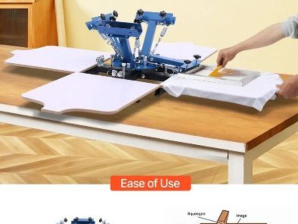 Screen Printing Machine 4 Color 4 Station Silk Sc - Main image